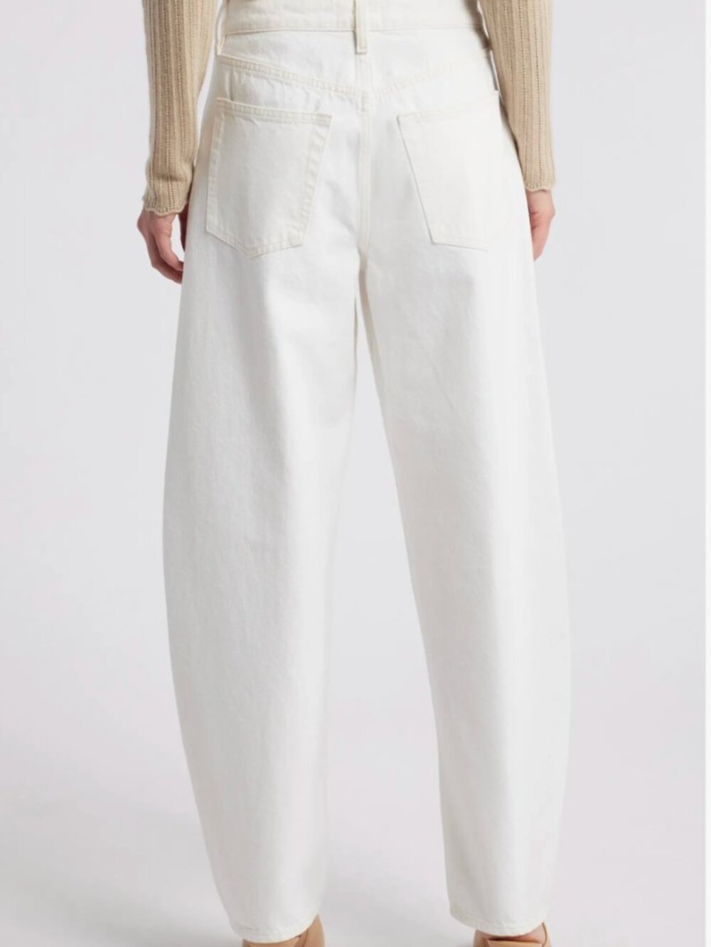 Frame Low Slung Barrel Denim Jeans Off-White Relaxed Fit size 28 - Picture 2 of 8